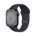 Apple Watch Series 8 (GPS + Cellular) 45mm Aluminum Case with Midnight Sport Band - S/M - MNVJ3LL/A