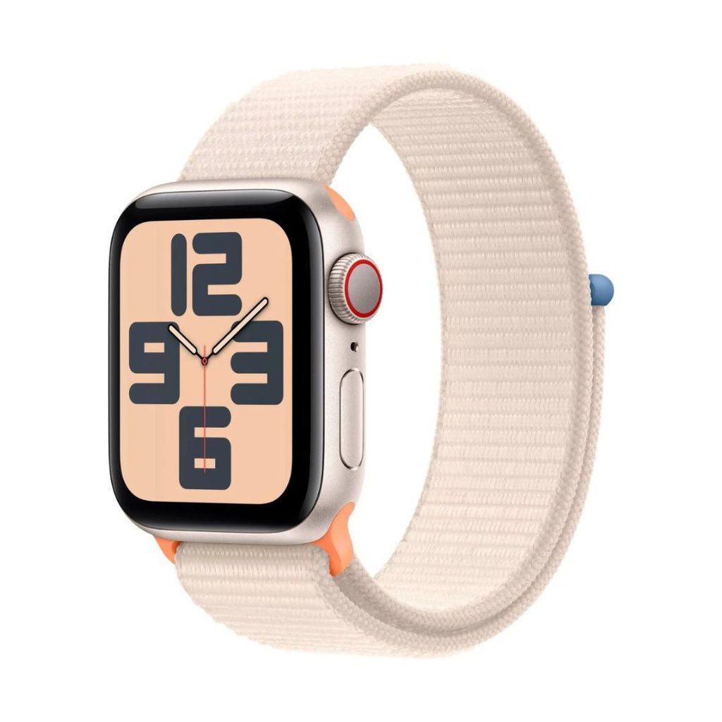 Apple Watch SE 2nd Gen (GPS + Cellular) Ð 40mm Ð Starlight Aluminum Case with Starlight Sport Loop Ð MRG33LL/A