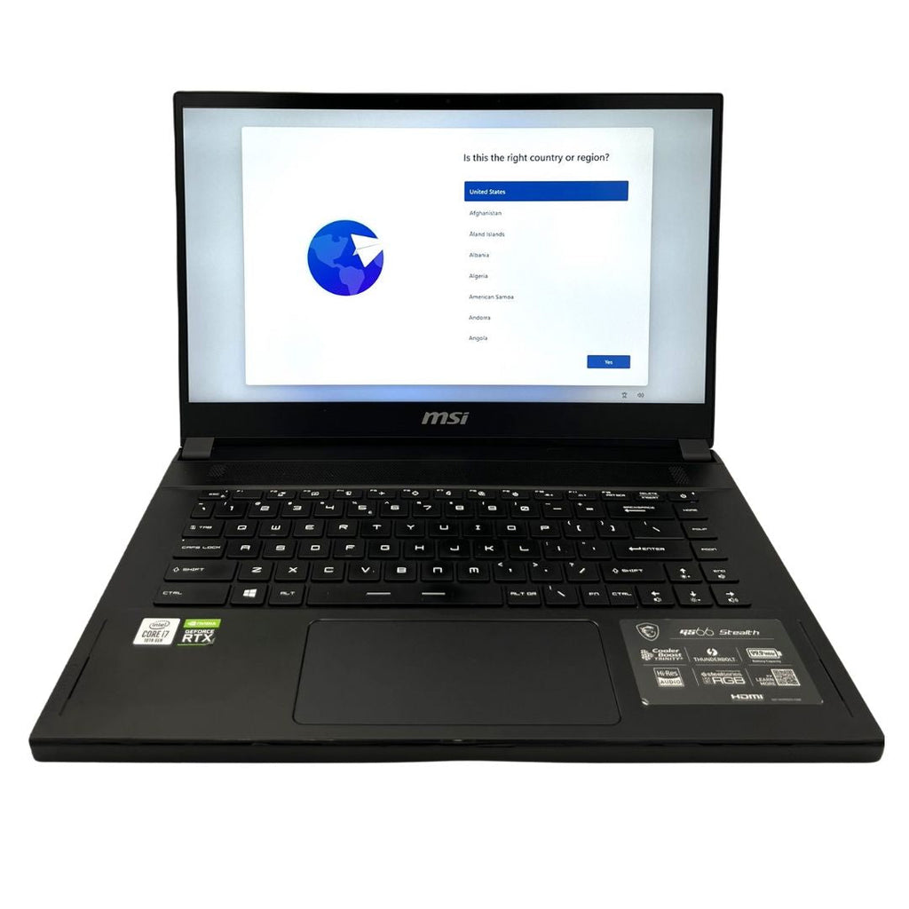 MSI GS66 Stealth 15.6" FHD 300Hz - Intel Core i7-10875H - 32GB RAM - RTX 2080 SUPER Max-Q - 512GB SSD - Black - GS66441 / 10SGS-441