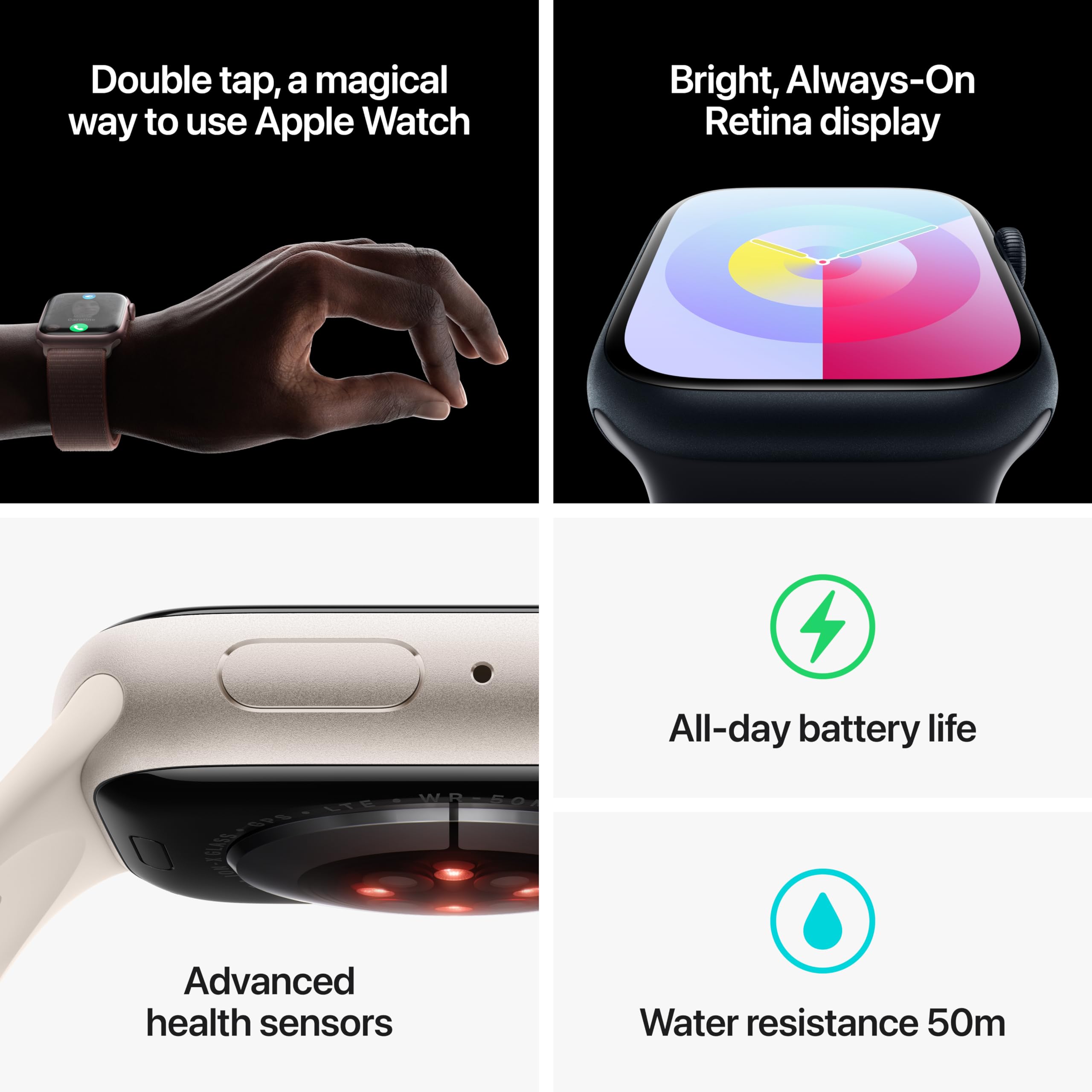 Apple Watch Series 9 (GPS + Cellular) 45mm Silver Stainless Steel Case with Silver Milanese Loop