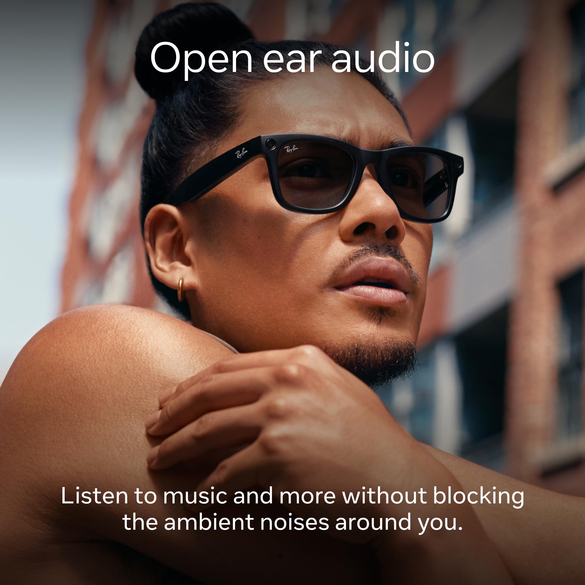 Ray-Ban Meta ? Wayfarer Smart Glasses with Meta AI, Audio, Photo, and Video ? Green Lenses ? Shiny Black Frame ? 601/7150
