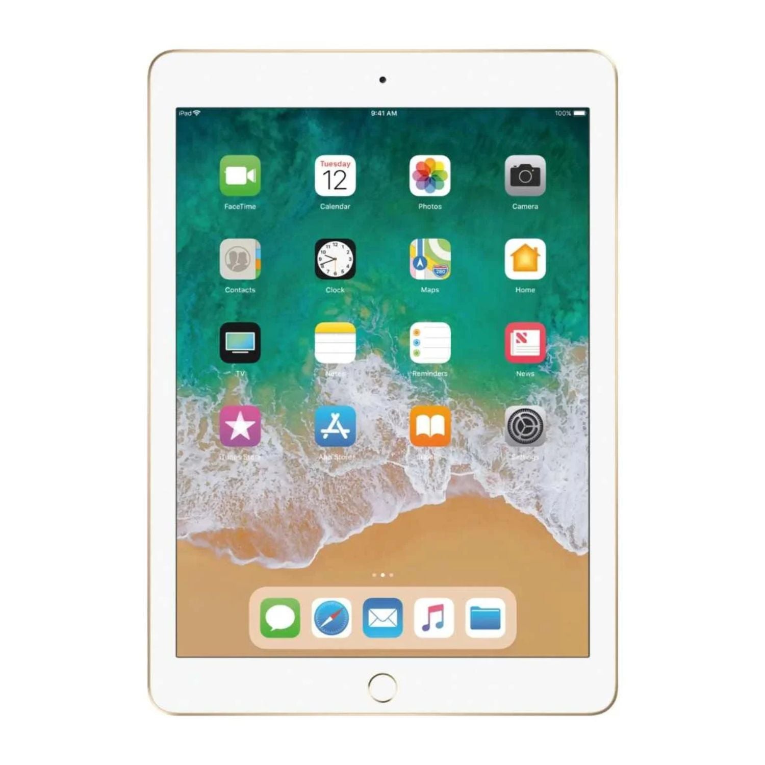 Apple iPad (5th Generation, 2017) ? 9.7" Wi-Fi + Cellular ? 128GB ? Gold ? MPGC2LL/A