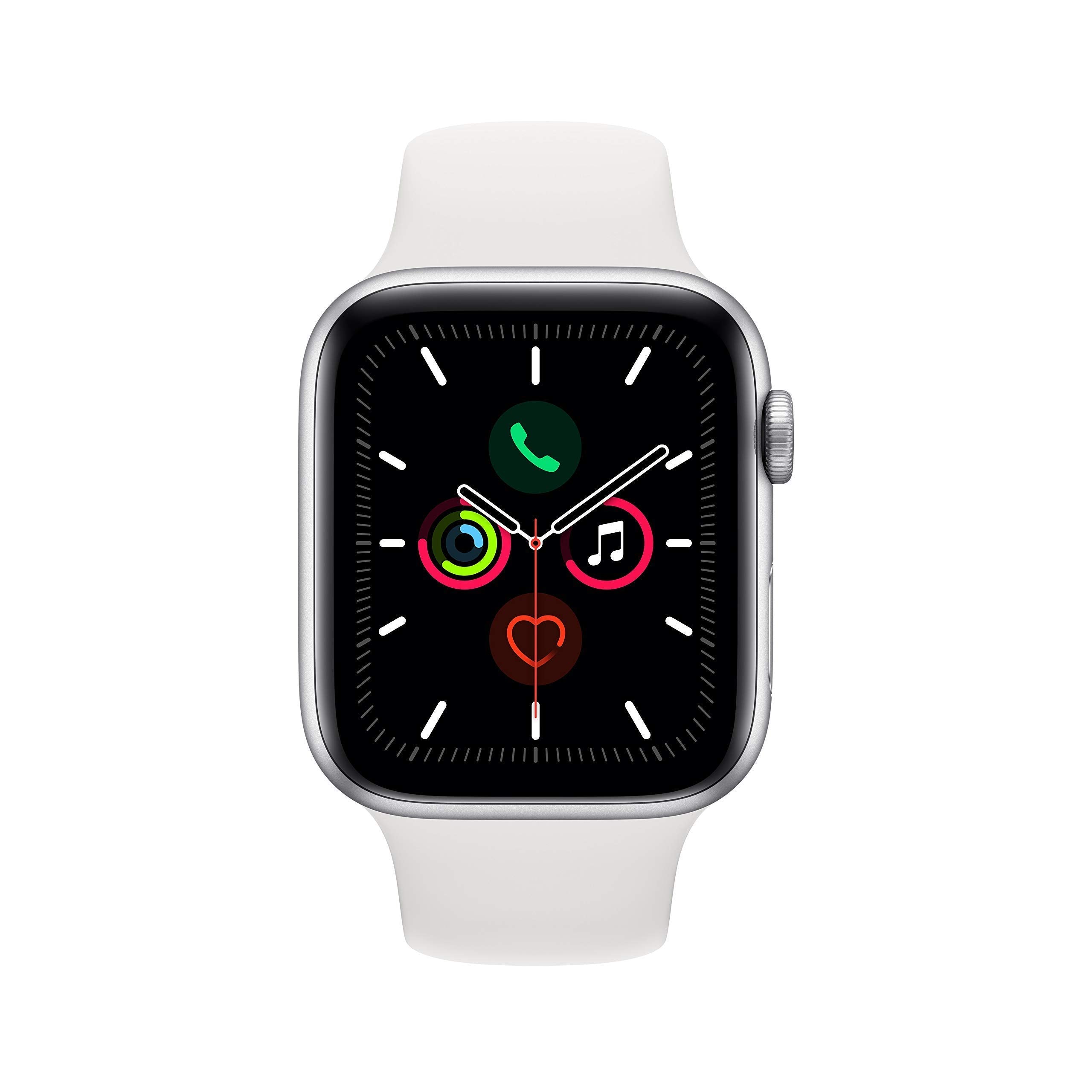 Apple Watch Series 5 44mm Silver Aluminum White Sp Band GPS - MWVD2LL/A