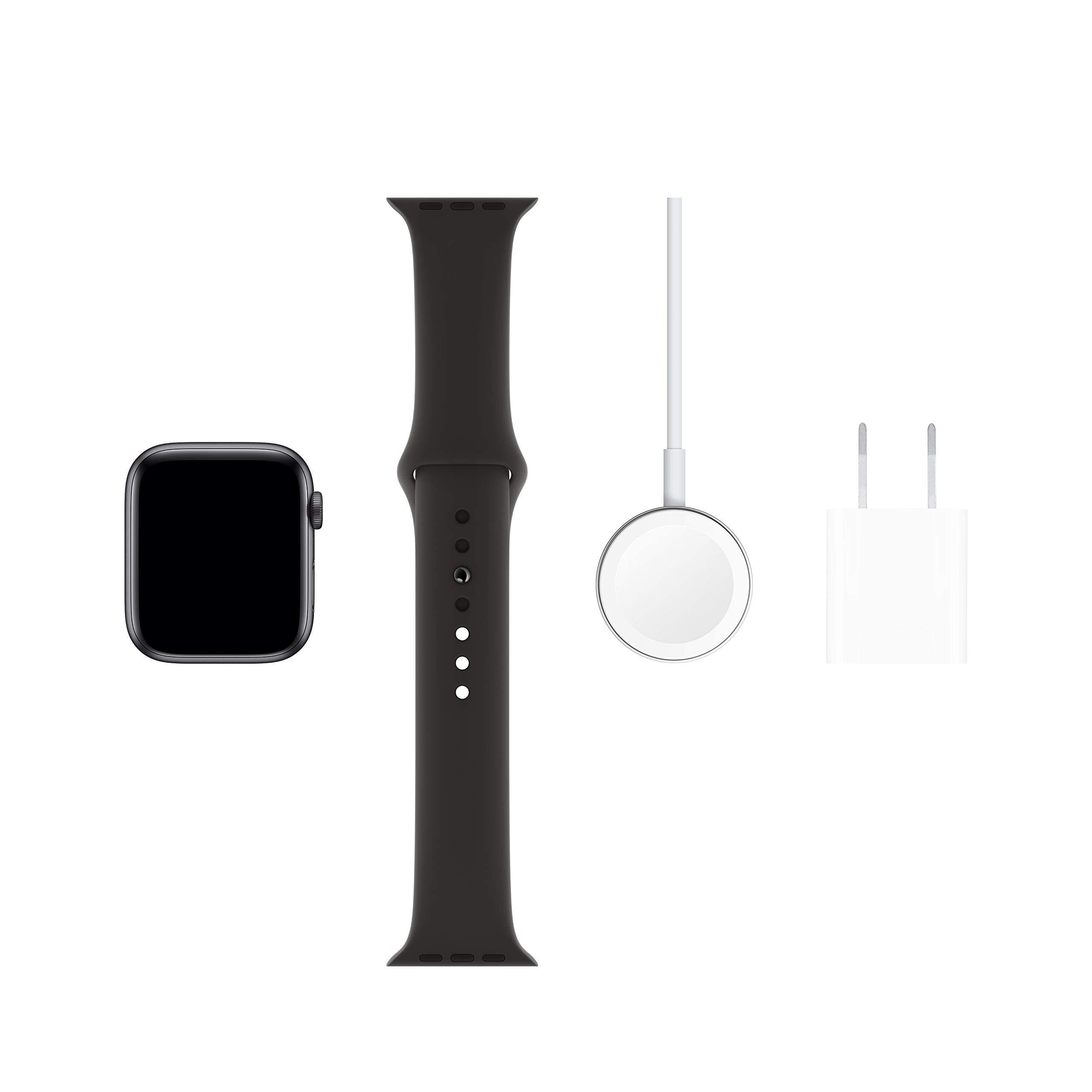 Apple Watch Series 5 (GPS, 40MM) - Space Gray Aluminum Case with Black Sport Band - MWV82LL/A