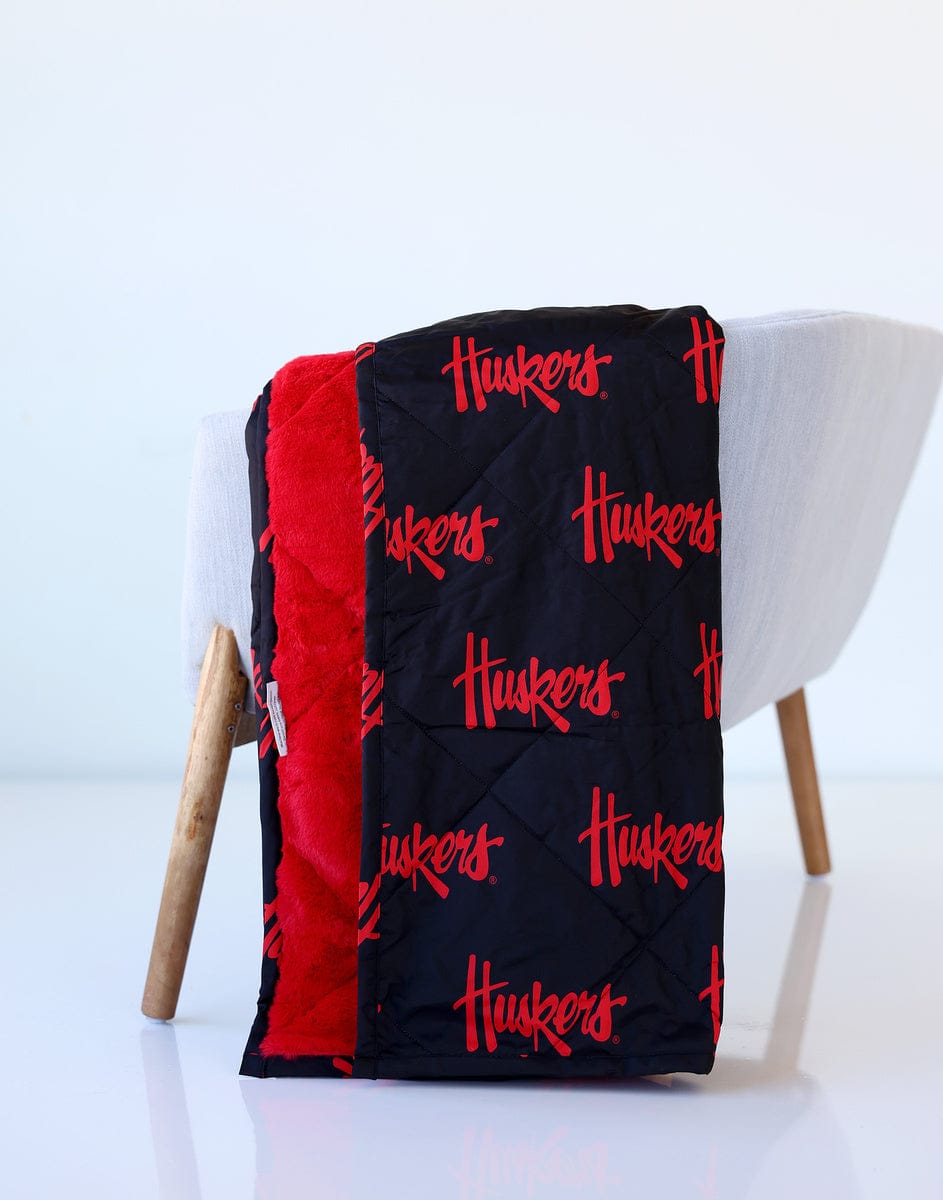 Nebraska Huskers Hooded Stadium Blanket - Everywhere Blanket