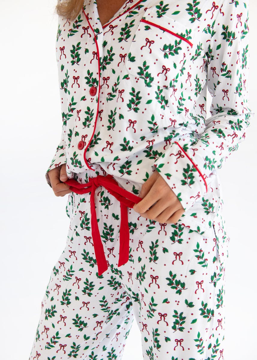 Middle of the Night Button Up - Holiday Bow