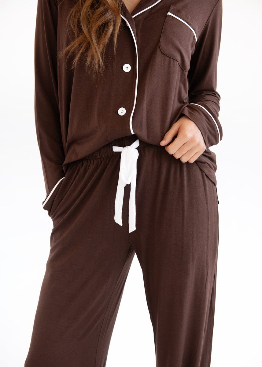 Middle of the Night Button Up - Coffee
