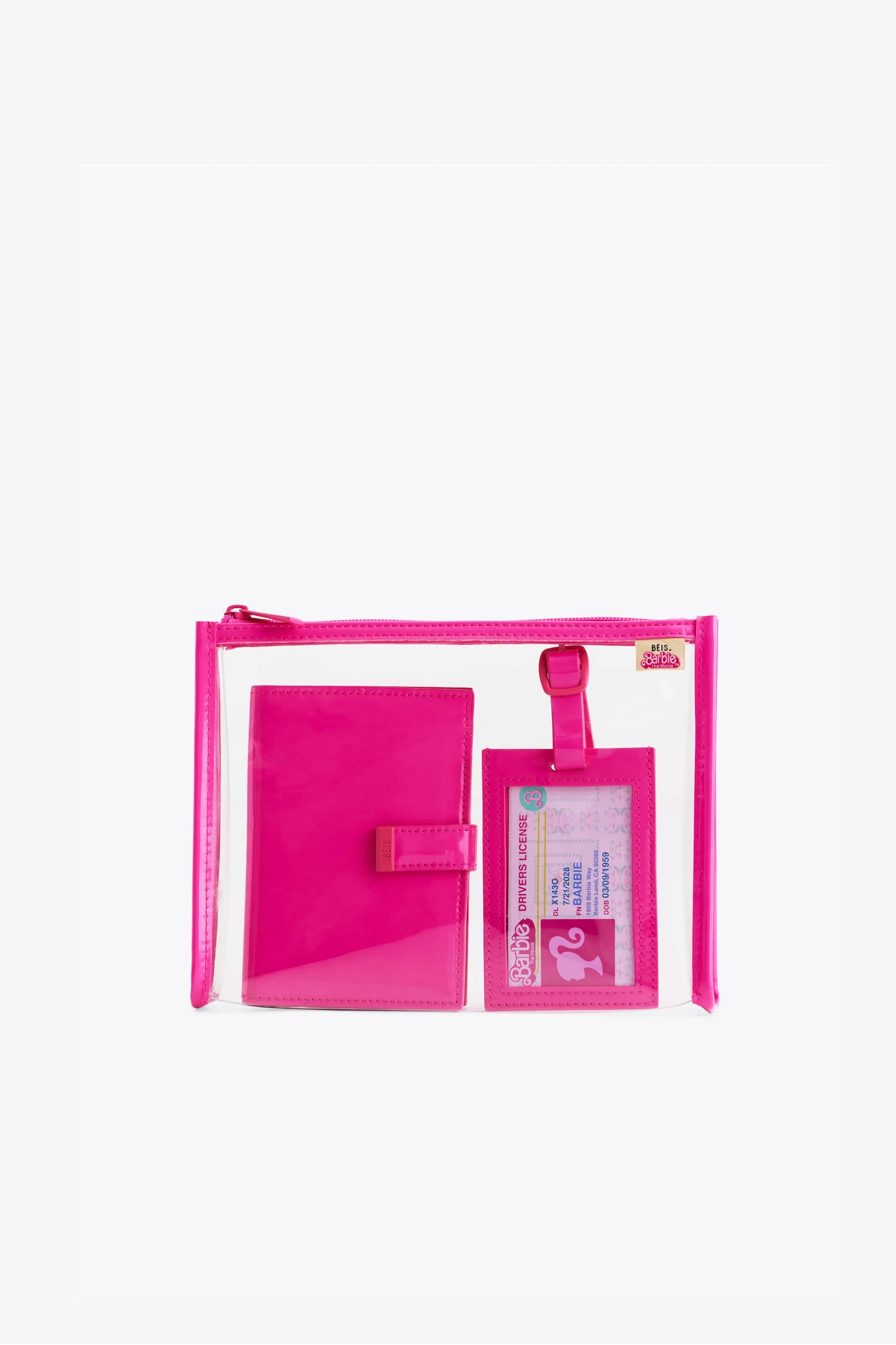 The Passport & Luggage Tag Set in Barbie? Pink
