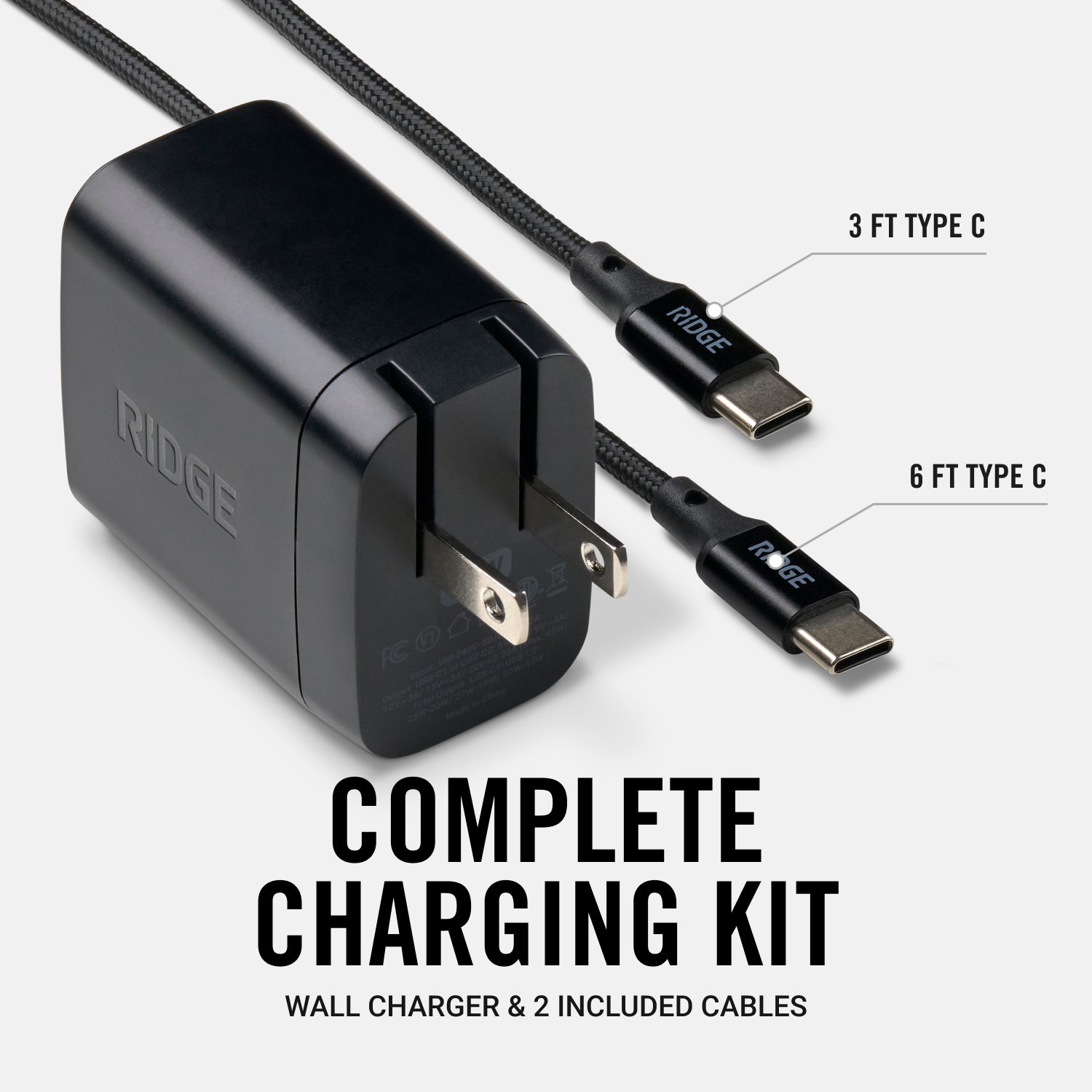 45W Power Adapter Kit - Matte Black