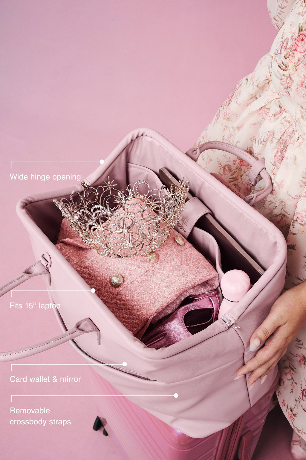 The Essential Weekender in Wicked Pink