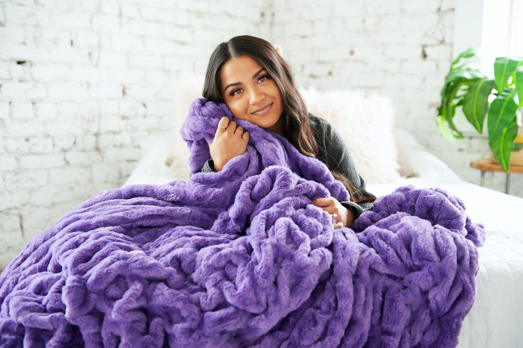 Hugs Meadow Violet Blanket