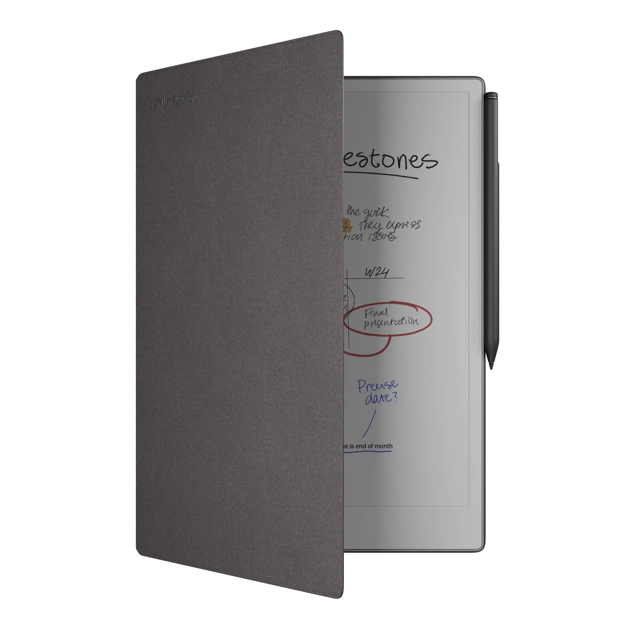 reMarkable Paper Pro - 11.8" Paper Tablet w/ Marker Plus and Book Folio in Mosaic Weave - Basalt - RM83C-1001NW