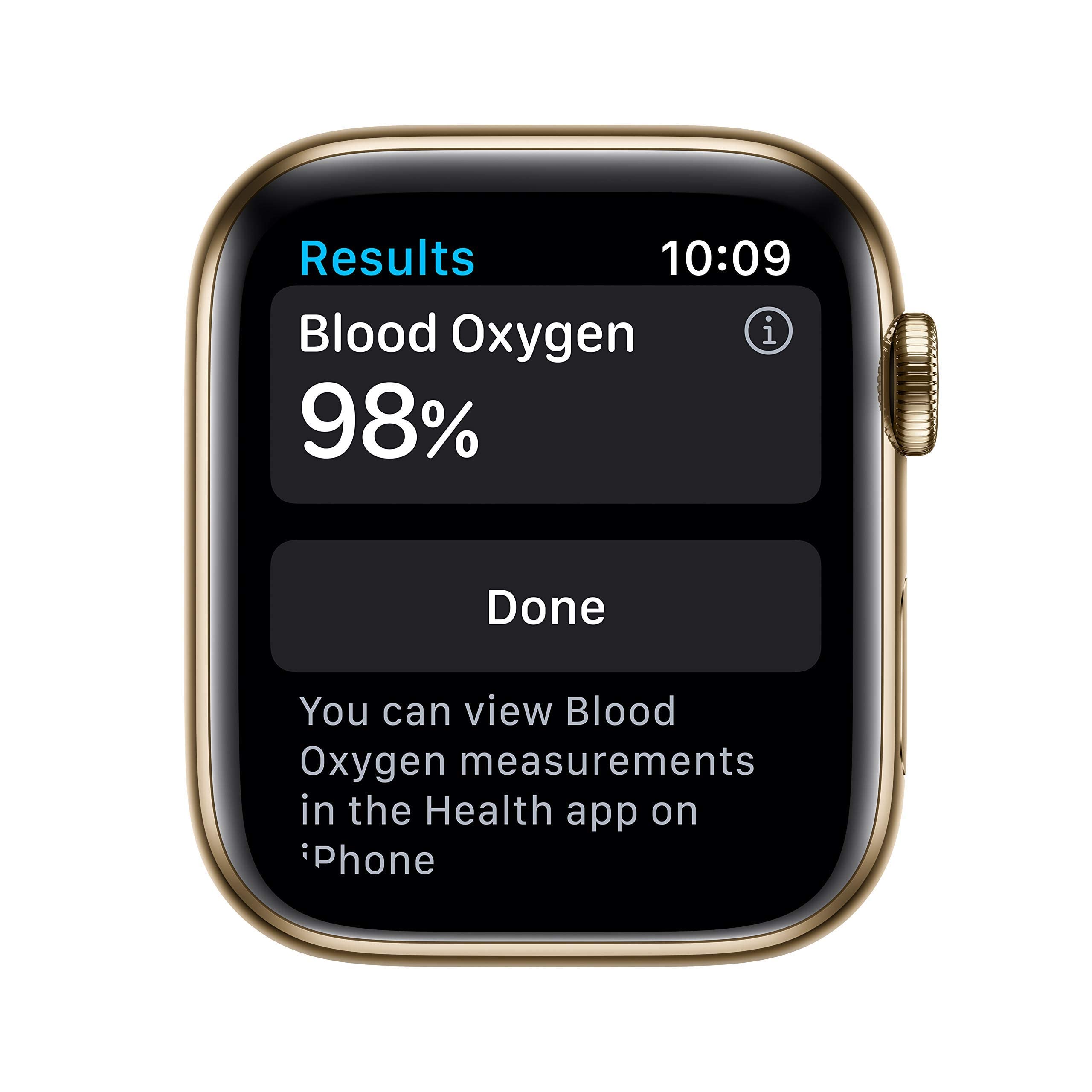 Apple Watch Series 6 (GPS + Cellular, 44mm) - Gold Stainless Steel Case with Gold Milanese Loop - M07P3LL/A