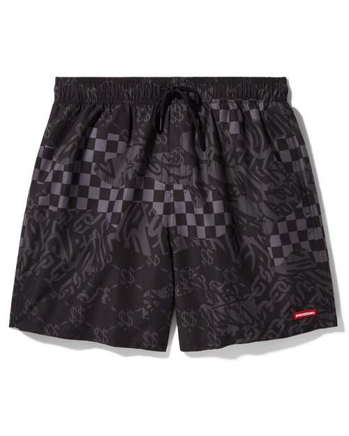 3AM CHECK SWIM SHORTS