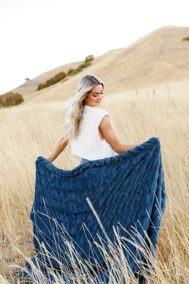 Hugs Midnight Blue Blanket