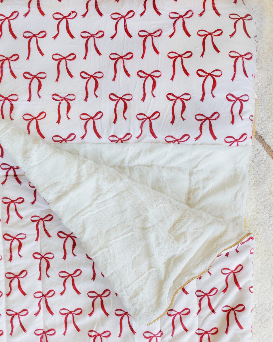 Sleeping Bag - Red Ribbon Bows