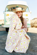 Lush Peach Flower Blanket